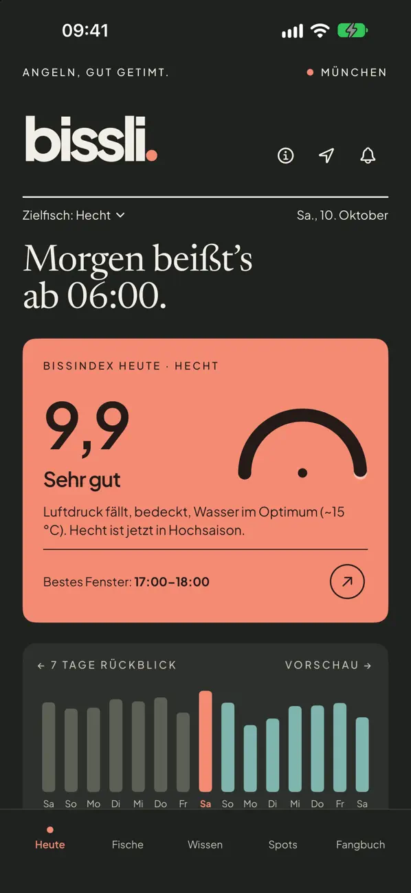 Screenshot der App bissli
