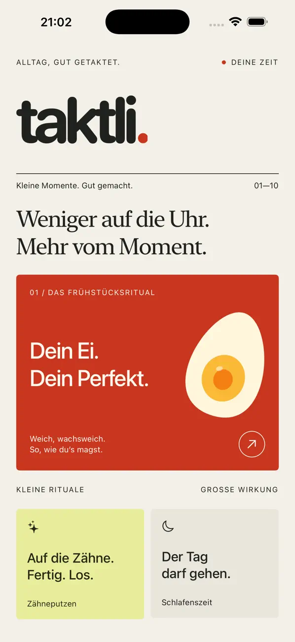 Screenshot der App Taktli