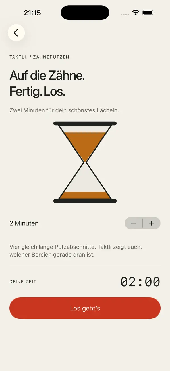 Screenshot der App Taktli