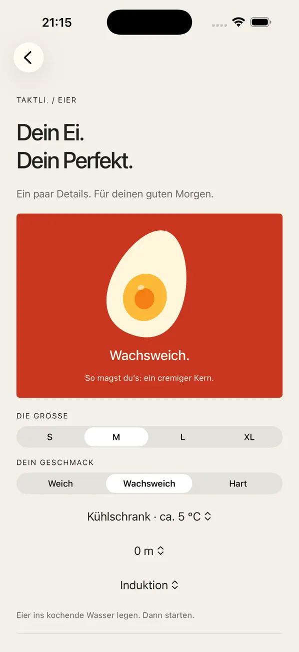 Screenshot der App Taktli