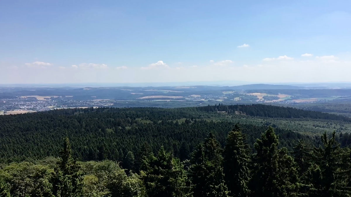 Blick über die Hügel des Westerwalds